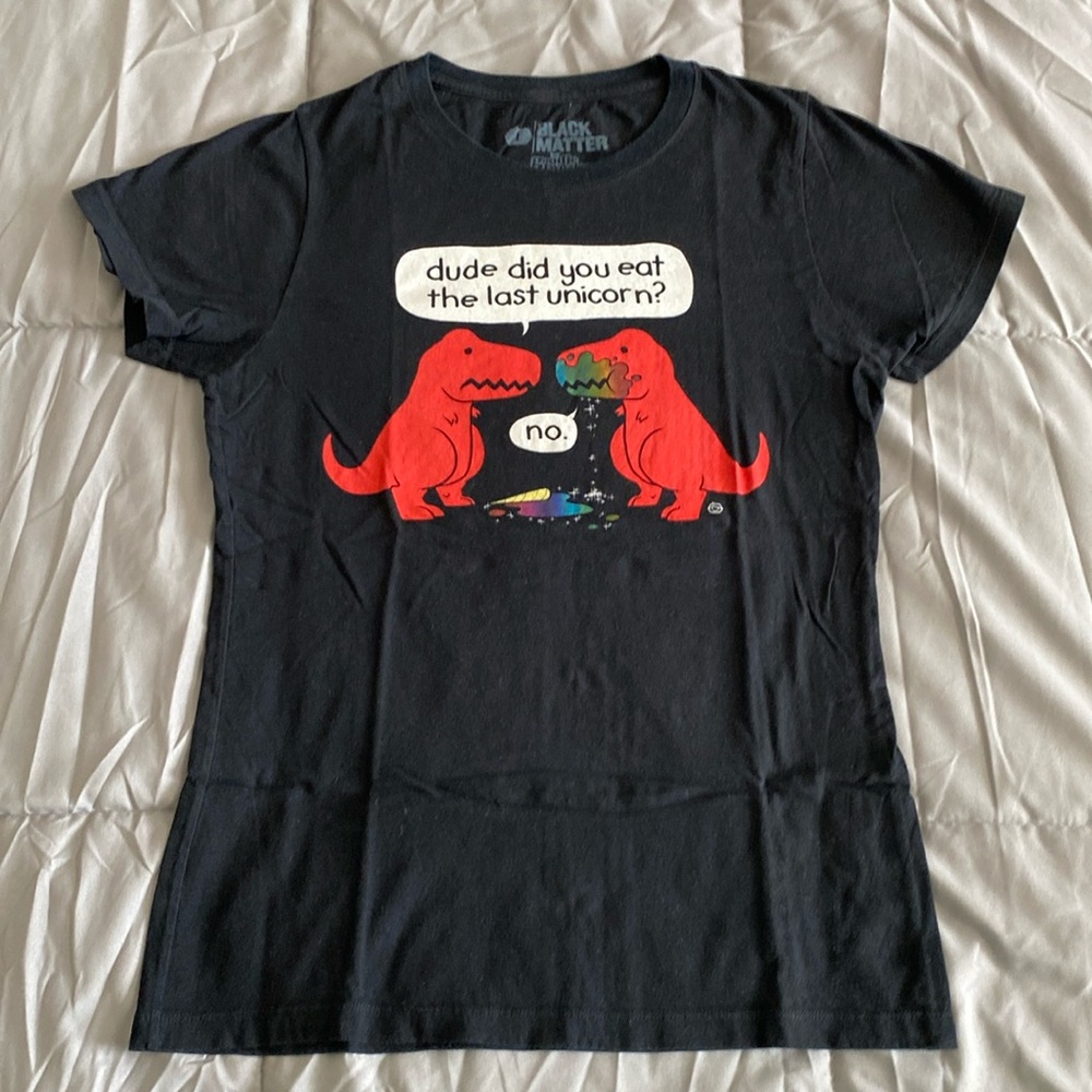 Last unicorn dinosaur shirt - size large